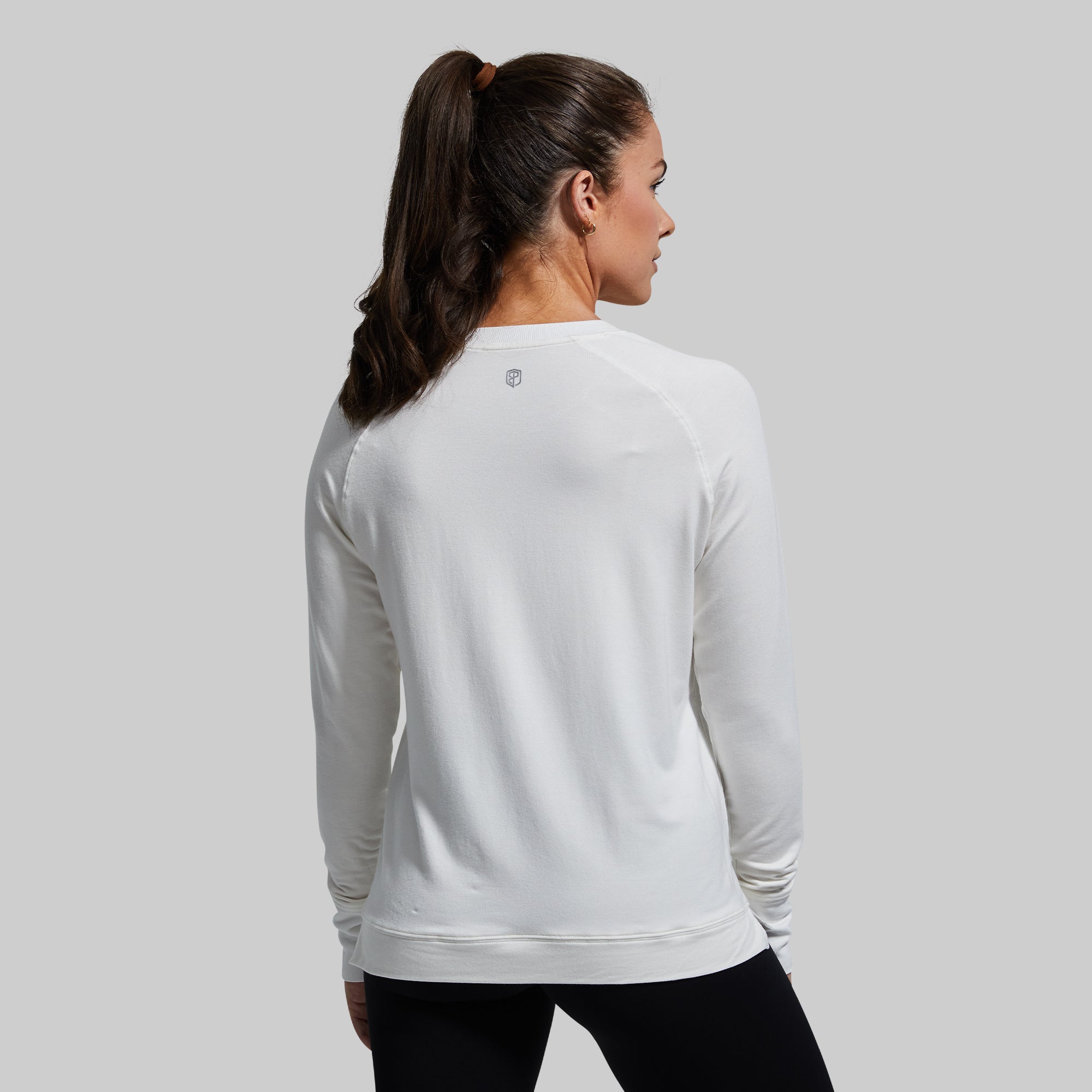 Daydream Long Sleeve T-Shirt for Women - Soft Cotton White Top for Casual Wear, Layering & Everyday Comfort