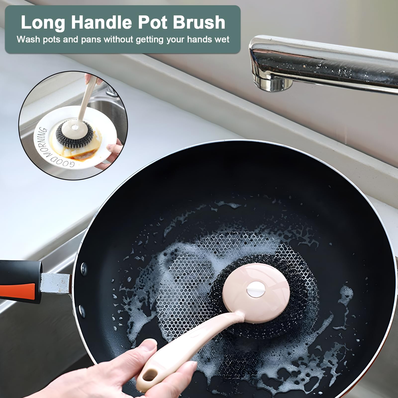 18-Piece Household Cleaning Brushes Set - Pot Brush, Window Wiper, Shoe Brush, Laundry Brush, Bottle Brush, Pipe Brush, Stove Scraper & Crevice Brush for Kitchen, Bathroom & Home Deep Cleaning