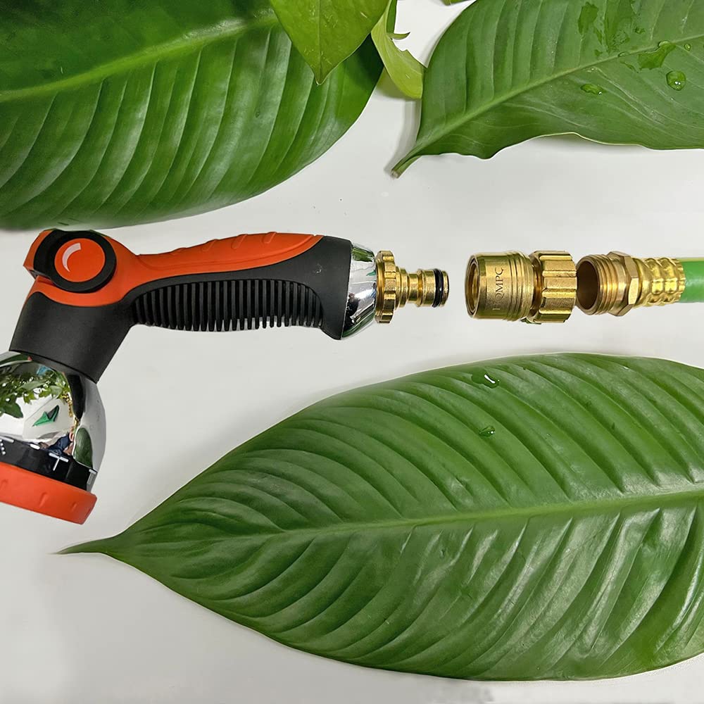 HQMPC Lead-Free Brass Garden Hose Quick Connect Set - 3/4