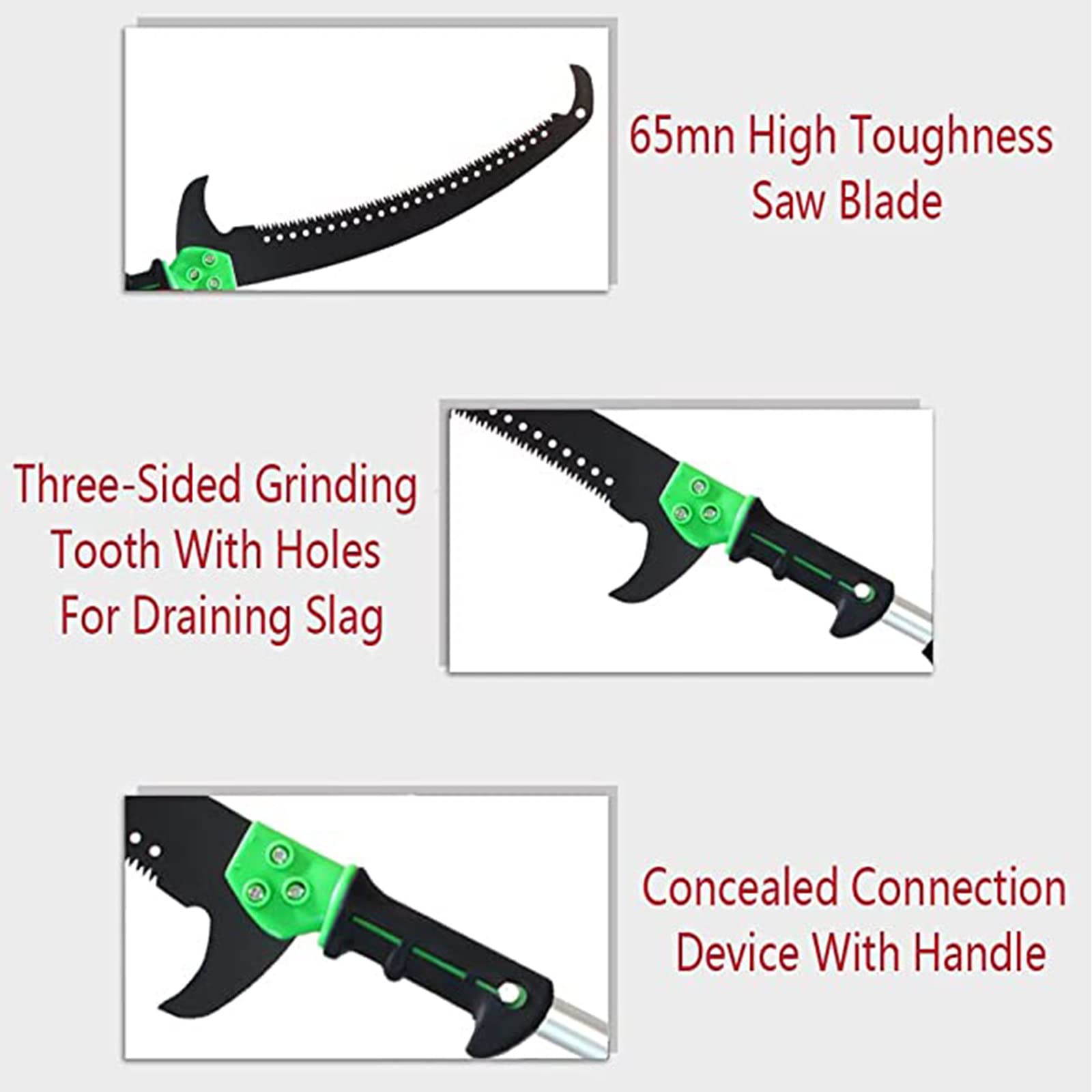 Telescopic Pole Saw for Tree Trimming - Extendable Pruning Saw with Lightweight Aluminum Pole for Cutting High Tree Branches in Yard, Garden, and Outdoor Landscaping - Perfect for DIY Tree Care and Professional Arborists