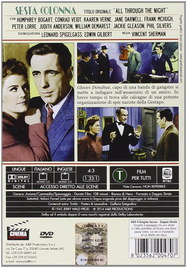 All Through the Night (1942) Classic Film Noir Movie - Perfect for Vintage Cinema Nights & Classic Movie Collections