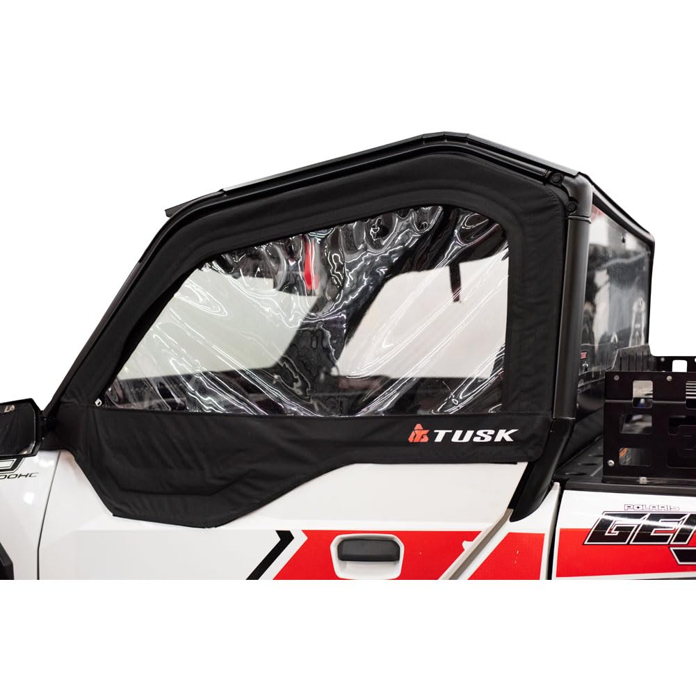 Premium TUSK Soft Upper Doors for Polaris GENERAL 1000 EPS (2022-2024) - Durable UTV Steel Frame with Clear Windows for Off-Road Protection & Adventure Riding