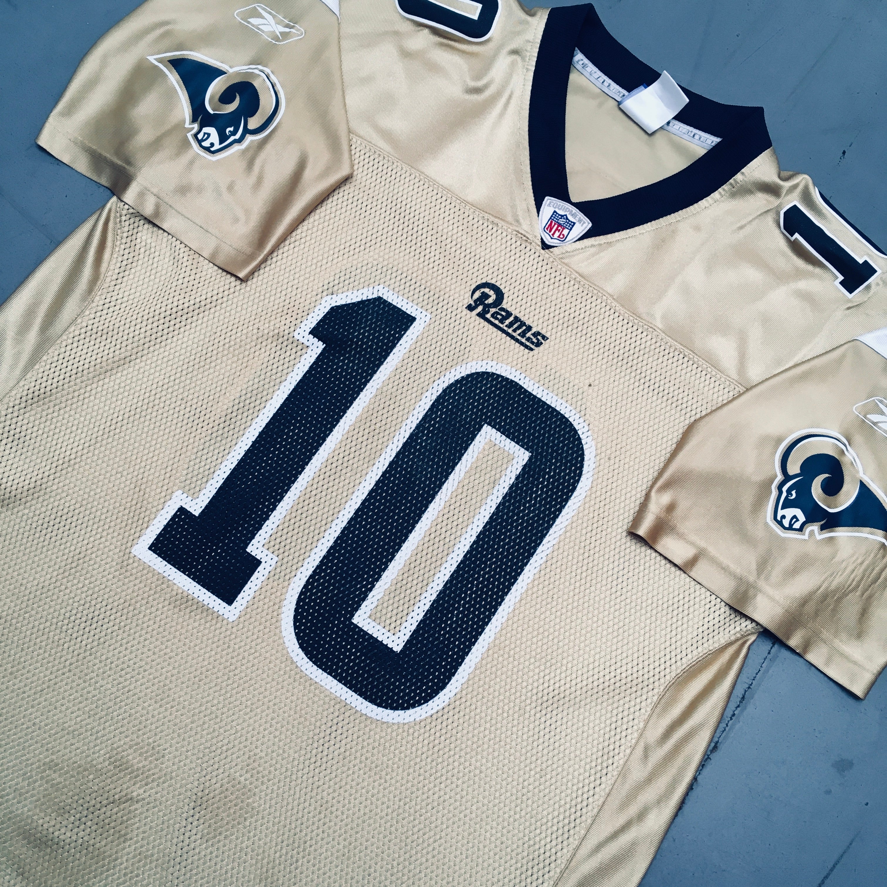 St. Louis Rams Marc Bulger Gold Alternate Jersey 2005-2006 Season - Authentic NFL Football Jersey for Fans & Collectors - Perfect for Game Day, Tailgating, and Sports Memorabilia Display