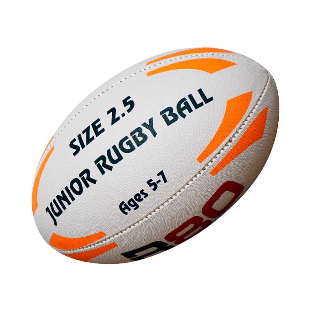 R80 Junior Rugby Balls - Size 4 Youth Rugby Ball for Kids Training & Match | Durable Rubber Rugby Ball for School Sports, Team Practice & Backyard Games