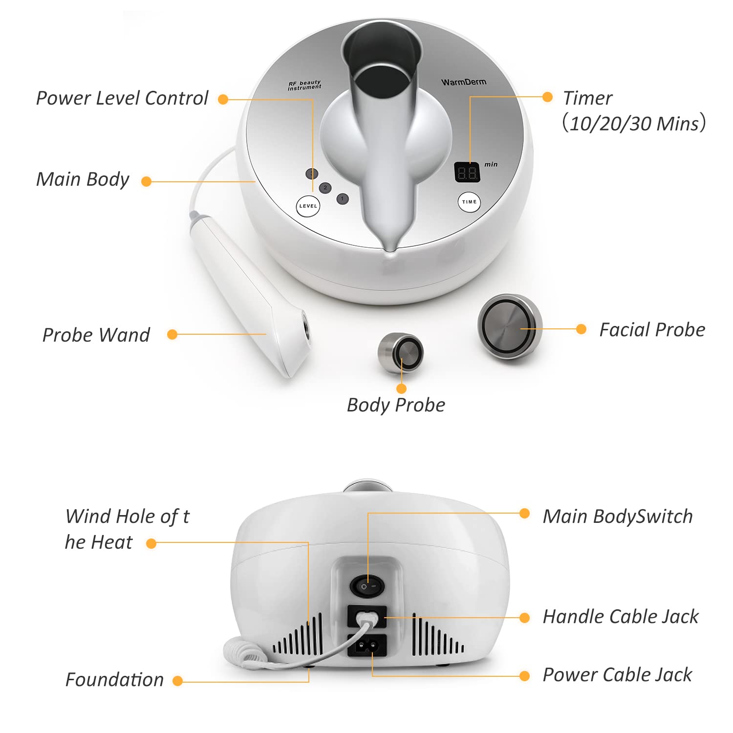 Professional Skin Firming Facial Device for Face & Body - 3 Energy Levels for Salon-Quality Results at Home | Anti-Aging & Wrinkle Reduction Beauty Tool for Daily Skincare Routine