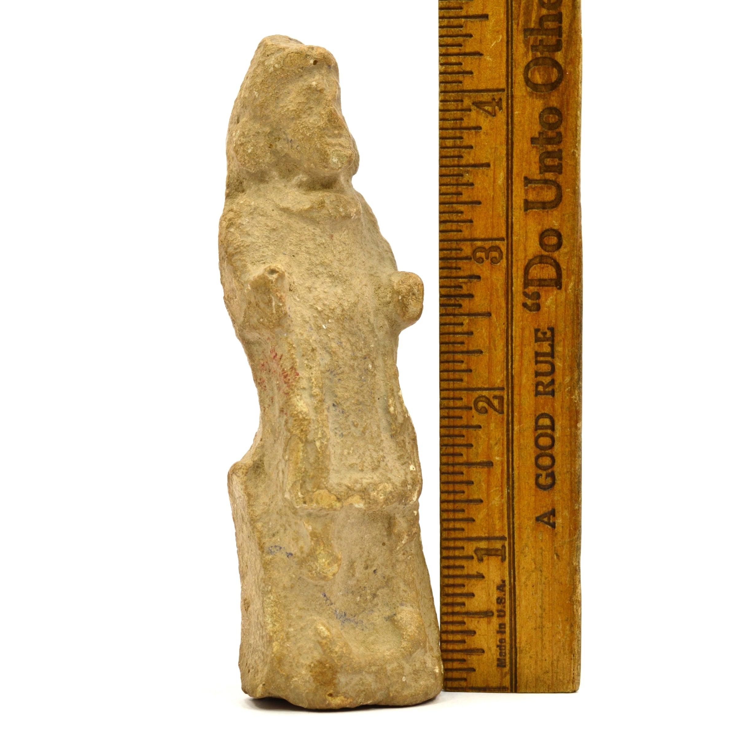 Ancient Carved Stone Effigy Fertility Statue - Pre-Columbian or Near East Artifact for Home Decor & Spiritual Altar