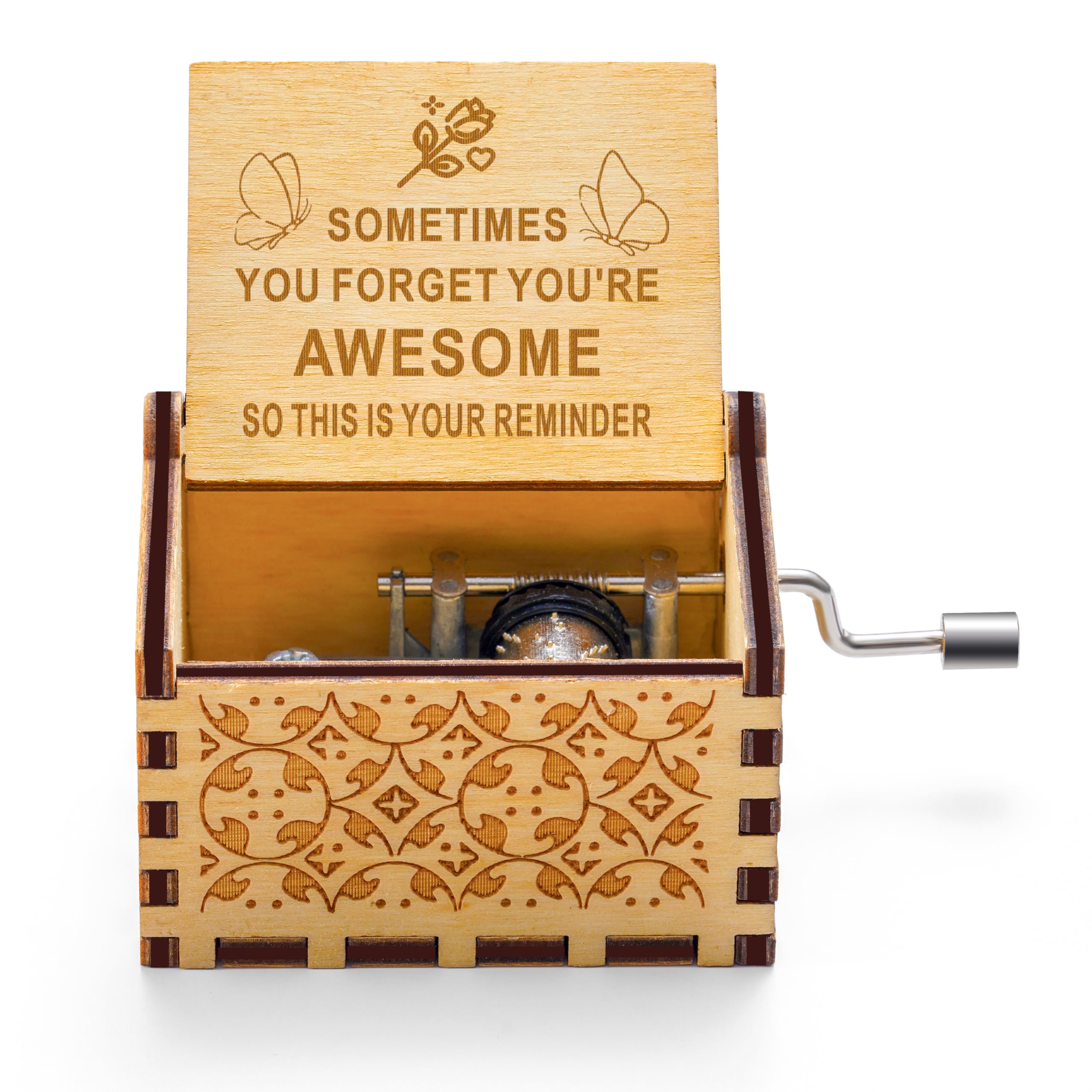 Personalized Wooden Music Box for Women - Unique Inspirational Gift for Her, Best Friend, Teacher, Nurse, Mom, Grandma - Perfect for Christmas, Birthday, Friendship Day - Home Decor & Keepsake for Special Occasions