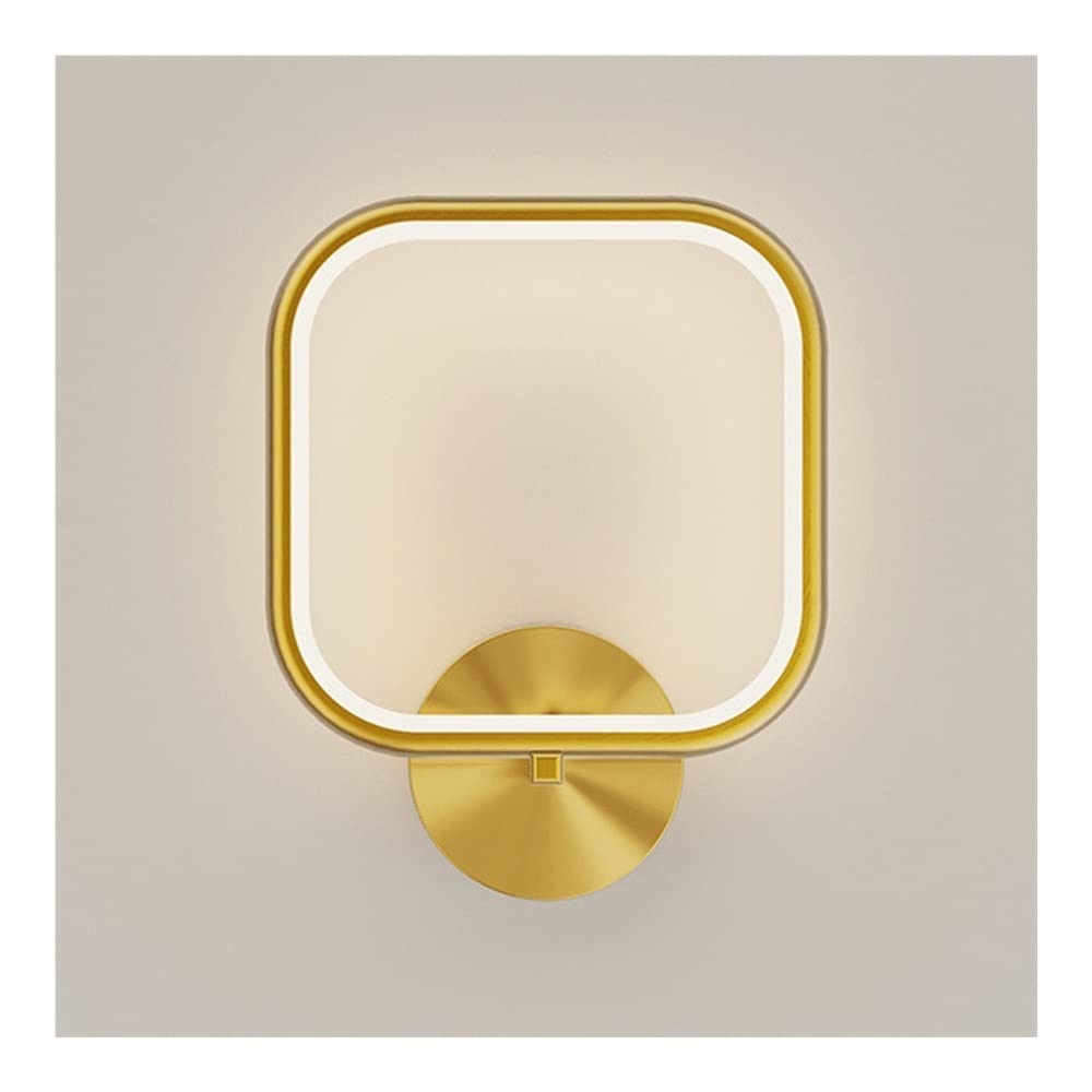 Brushed Brass Wall Sconce - Modern LED Wall Mounted Light Fixture for Bedroom, Living Room, Hallway & Stair | Elegant Indoor Lighting for Home Decor & Kids Room Ambience