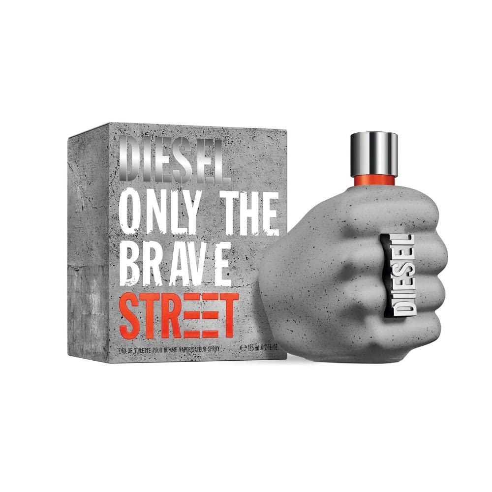 Diesel Only the Brave Street Men's Eau de Toilette Cologne Spray - 4.2 Fl Oz | Fresh Woody Fragrance for Day & Night Wear, Gym, Work & Date Night