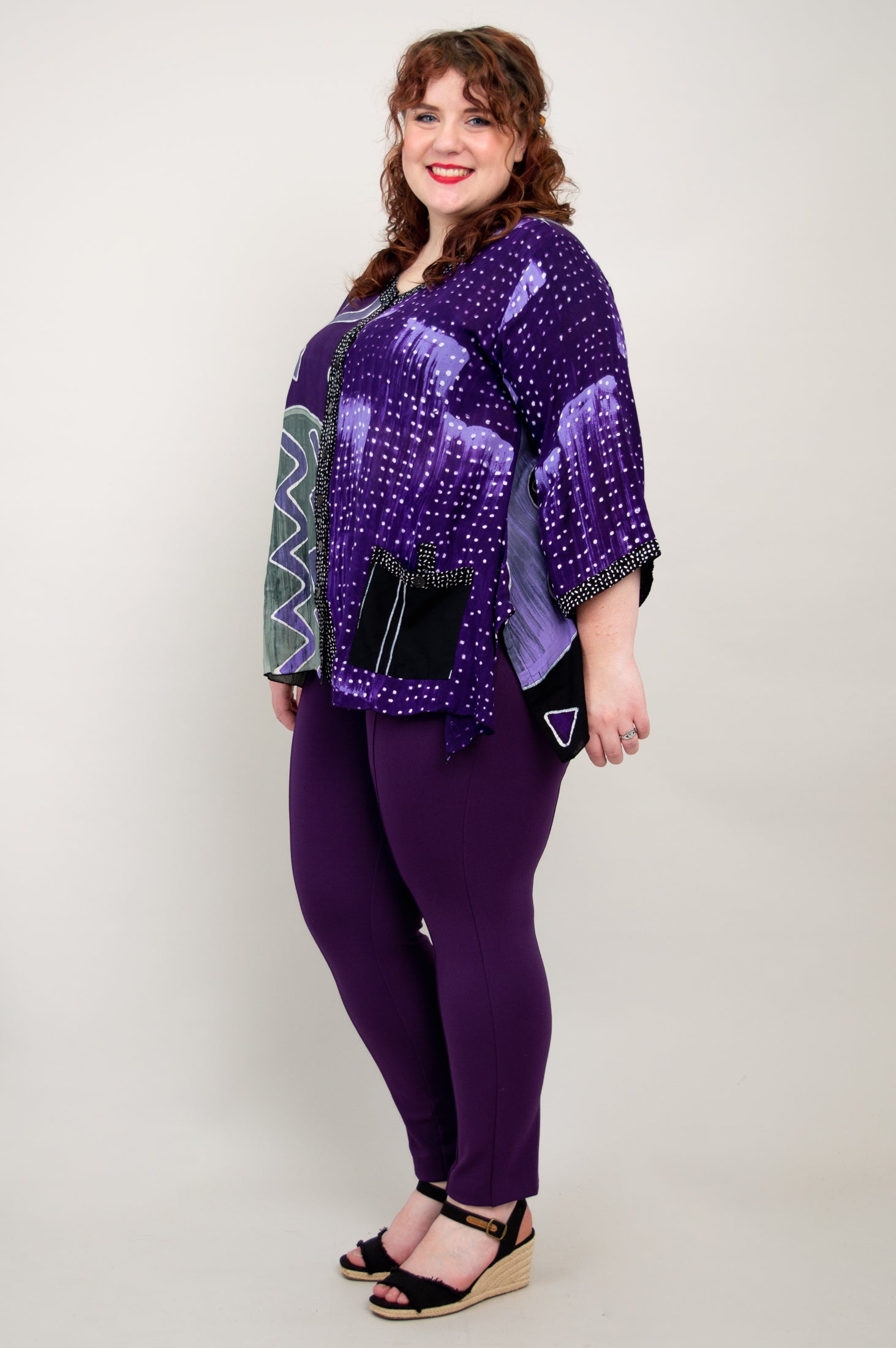 Carmel Top Women's Blouse - Stylish Bocana Mosaic Print Casual Shirt for Everyday Wear | Perfect for Office, Date Night & Weekend Outings