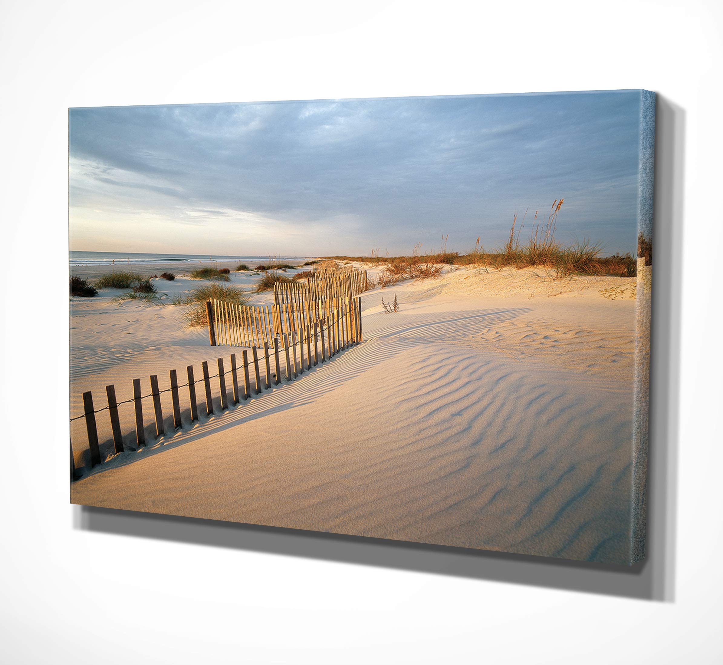 Renditions Gallery Sunset Huntington Horizon Canvas Wall Art - Modern Home & Office Décor for Living Room, Bedroom - 32x48 Inches - Perfect for Coastal & Nature Inspired Interior Design