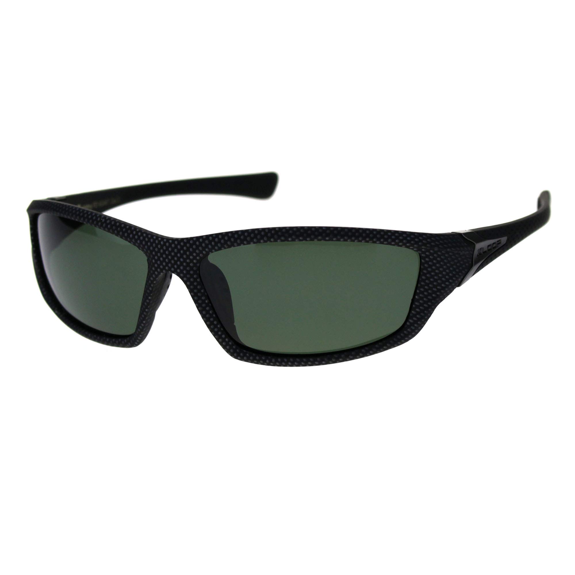 PASTL Xloop Polarized Sunglasses for Men - Soft Matte Dotted Black Wrap-Around UV Protection - Perfect for Driving, Running & Outdoor Activities