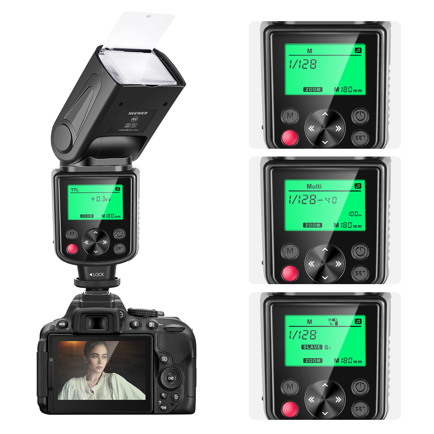 NEEWER 750II TTL Speedlite Flash for Nikon DSLR Cameras - Professional Photography Lighting for Portraits, Events & Studio Shoots
