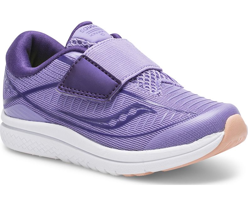 Saucony Kinvara 10 Jr Baby/Toddler Sneakers - Lightweight Running Shoes for Kids in Purple & White | Perfect for Preschool Play & Early Walking Support
