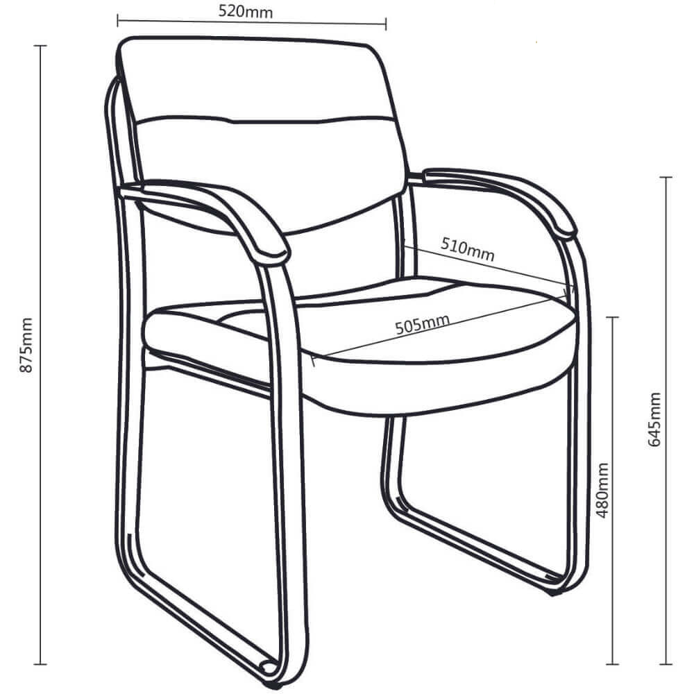 Premium Black Leather Office Armchair - Ergonomic Executive Desk Chair for Home & Business Use - Perfect for Conference Rooms, Study Areas & Professional Workspaces