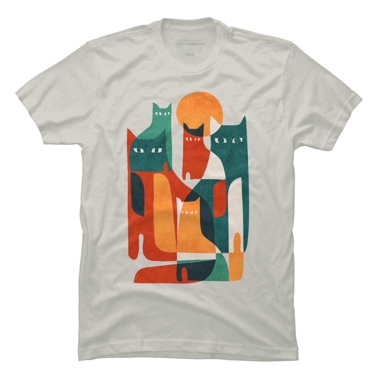 Design By Humans Men's Cat Graphic T-Shirt - Soft Cotton Tee for Casual Wear & Street Style - Perfect for Everyday Outfits, Weekend Hangouts, and Cat Lovers