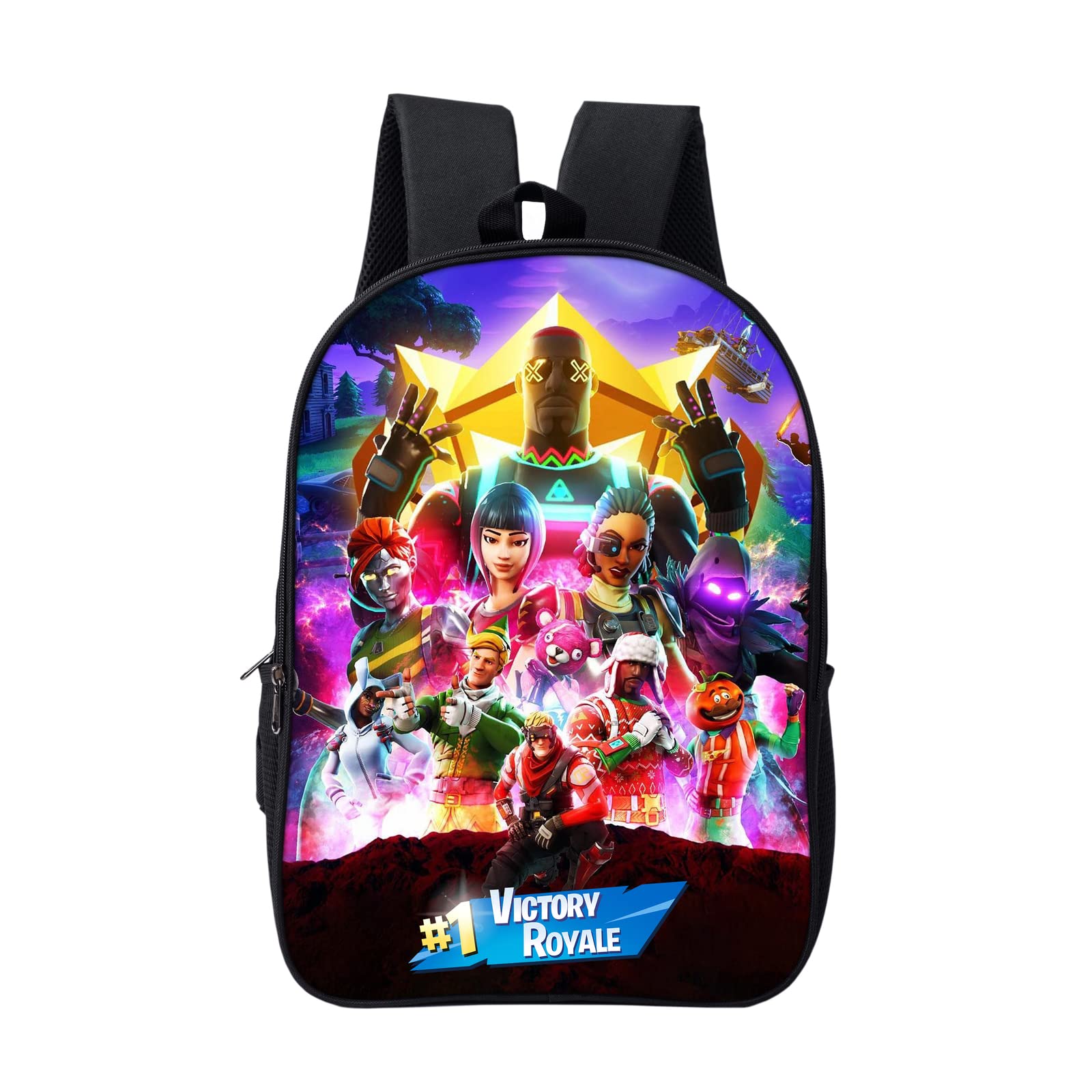 UDRUGAE 3D Printed Gaming Backpack - Lightweight Travel Bag for Gamers, Water-Resistant Daily Use Backpack with Ergonomic Design (One Size) - Perfect for Gaming Conventions, School & Outdoor Adventures