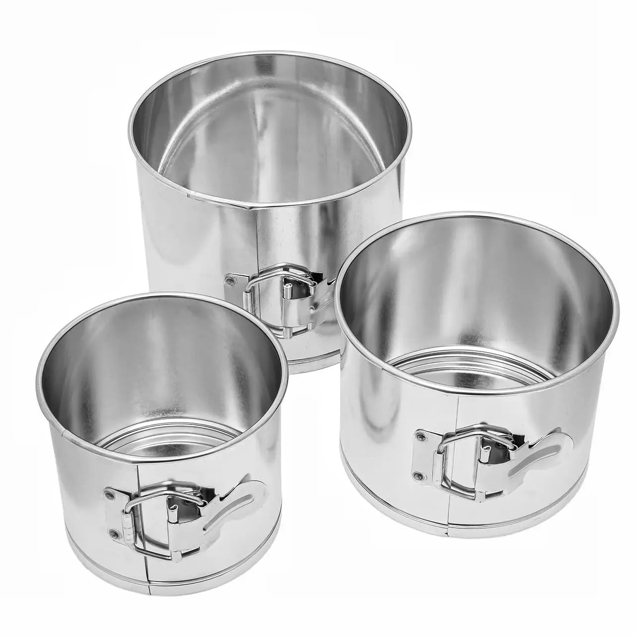 Premium Panettone Mold Set of 3 - Tall Steel Springform Baking Pans for Italian Christmas Cake, Easter Bread & Orthodox Paska - Perfect for Holiday Baking, Gift Giving & Traditional Celebrations