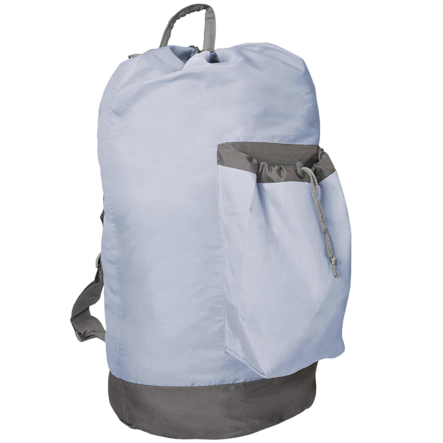 Extra Large Heavy Duty Laundry Bag with Adjustable Strap - Durable Travel Laundry Backpack for College Students, Dirty Clothes Hamper - Perfect for Dorm Rooms, Camping & Gym Use (Grey)