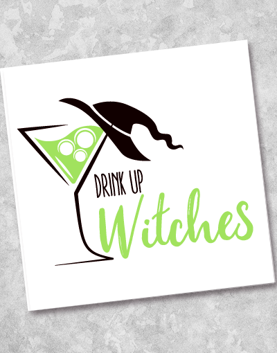Drink Up Witches Beverage Napkins - 40 Count Halloween Party Napkins for Witch-Themed Celebrations, Spooky Decorations, and Halloween Drink Accessories