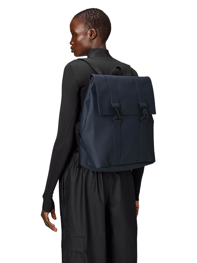 Rains MSN Waterproof Backpack in Navy - Stylish & Durable for Commuting, Travel & Outdoor Adventures