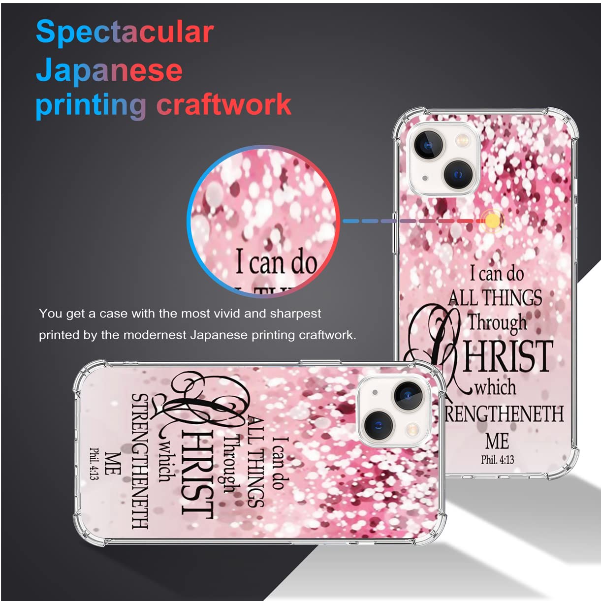 Christian Bible Verse Case for iPhone 13 Mini - Heavy Duty Protection for Daily Faith Inspiration