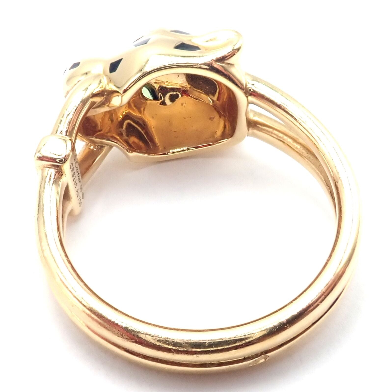 Authentic Cartier Panther Panthere 18k Gold Diamond & Tsavorite Ring with Certification - Luxury Jewelry for Women, Perfect for Weddings, Anniversaries & Special Occasions