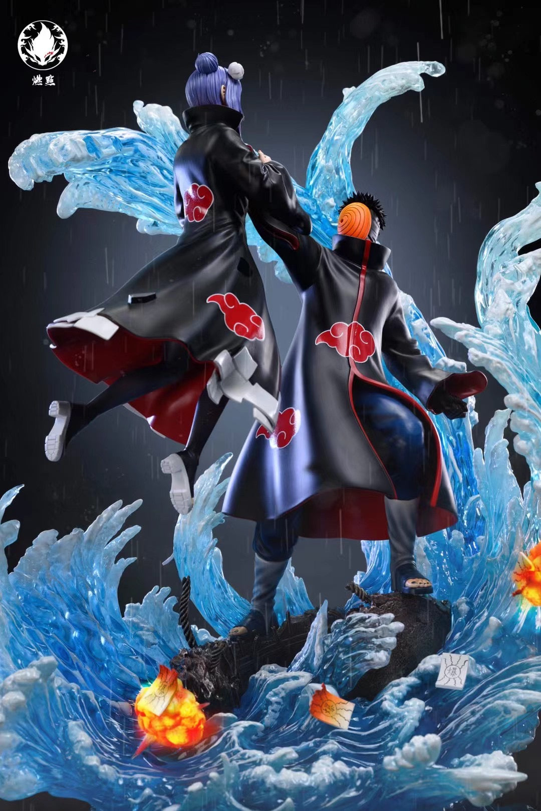 Ran Dian Studio Konan & Tobi Uchiha Naruto Anime Figures - Perfect for Anime Collectors, Home Decor, and Gift Giving