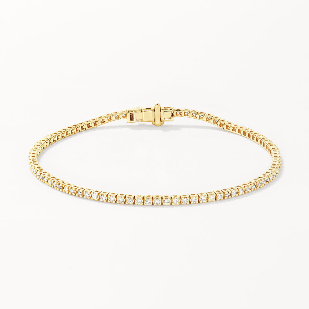 10K Gold Diamond Tennis Bracelet for Women - Elegant & Timeless Jewelry Gift for Anniversary, Wedding, or Special Occasions