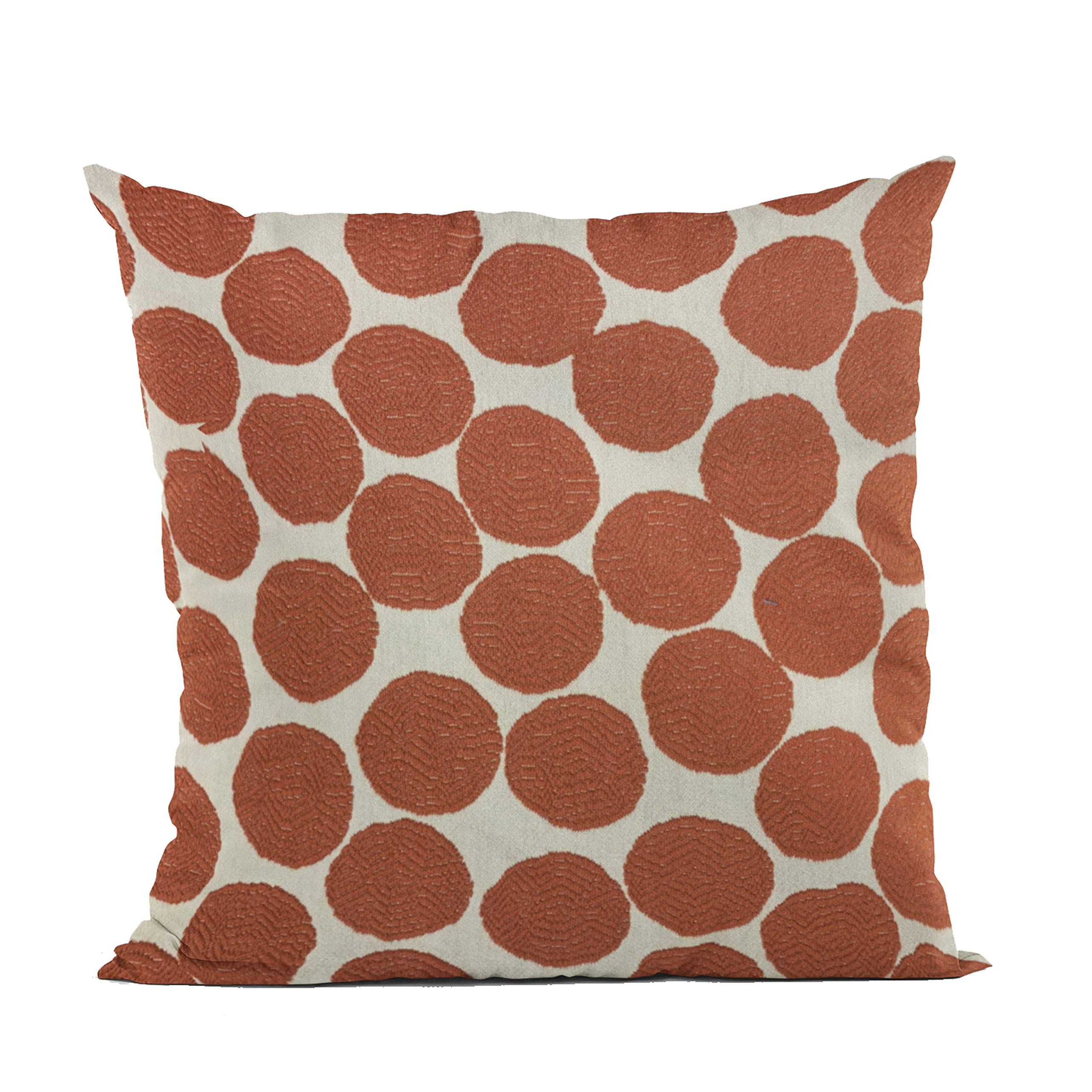 Plutus Brands Luxury Throw Pillow 20x30 Inches - Red & Beige Tomato Dot Pattern, Double Sided Decorative Cushion for Sofa, Bed, Living Room
