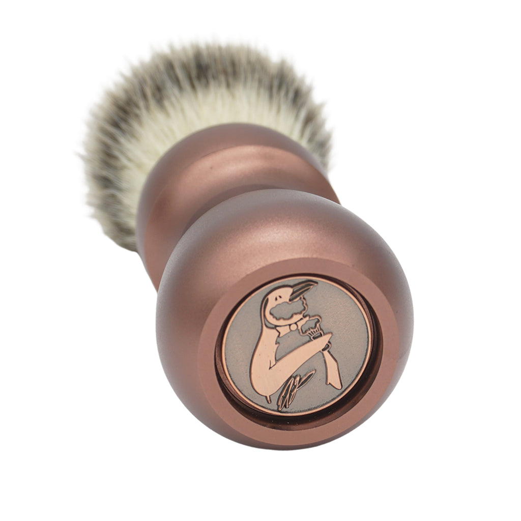 23mm Mühle STF Large Shaving Brush with AP Shave Co. Alumihandle - Bronze Matte Finish & Layered Comfort Design for Wet Shaving & Grooming Rituals
