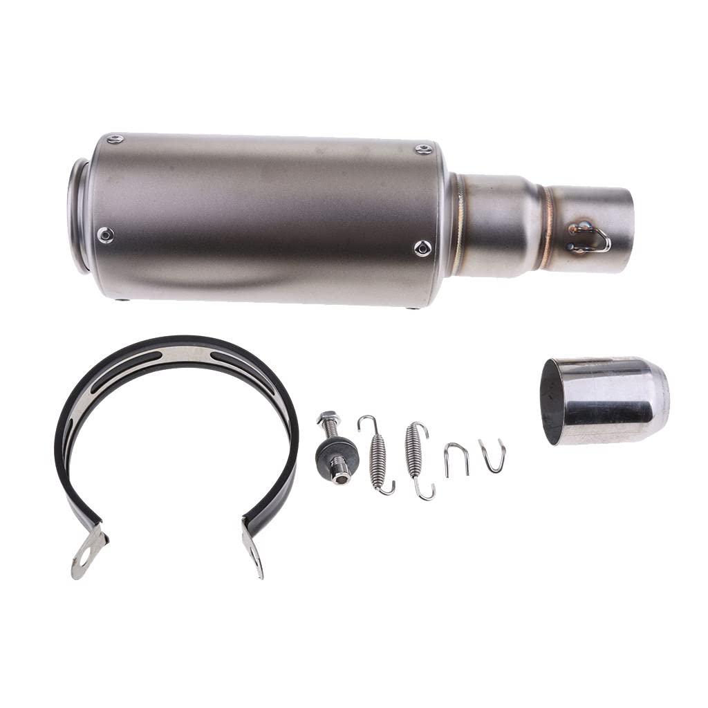 36-51mm Stainless Steel Motorcycle Slip-On Exhaust Muffler Pipe - Performance Upgrade for Honda Silver Wing - Perfect for Street Riding & Custom Bike Builds