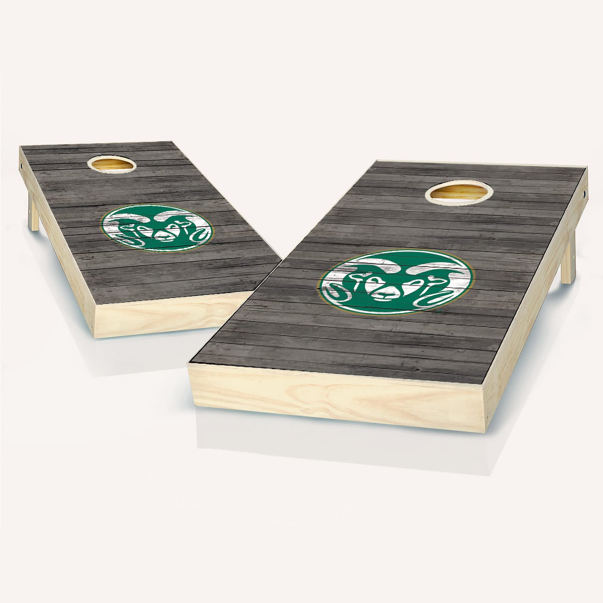 Colorado State Distressed Cornhole Game Set - 2 Wooden Boards & 8 Bean Bags for Outdoor Tailgating, Backyard Parties, and BBQ Gatherings