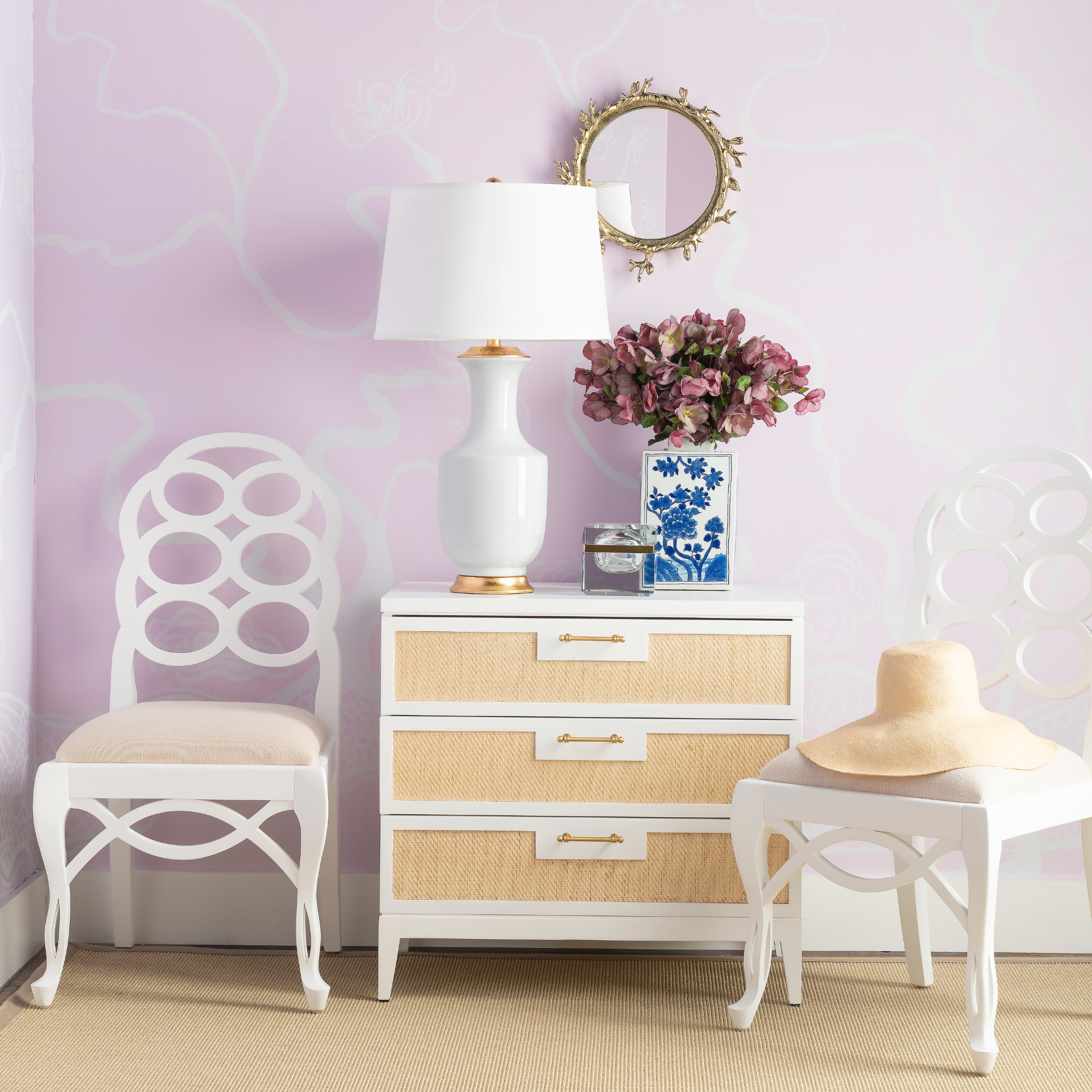 Astor Three Drawer Side Table - Modern Nightstand with Storage for Bedroom, Living Room & Office - Compact End Table with Smooth Gliding Drawers