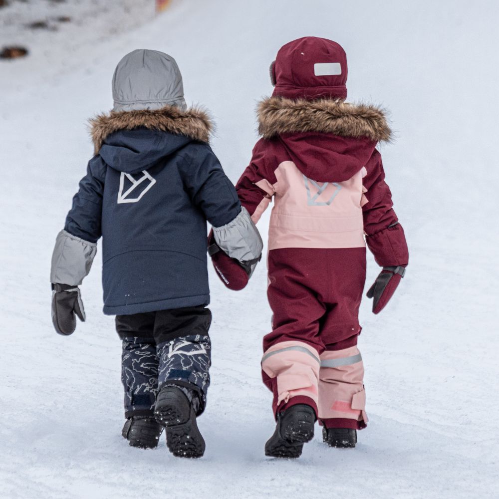 Didriksons Bjarven III Kids Snowsuit - Waterproof Winter Jacket & Pants Set for Boys & Girls, Dusty Pink - Perfect for Snow Play, Skiing & Outdoor Activities