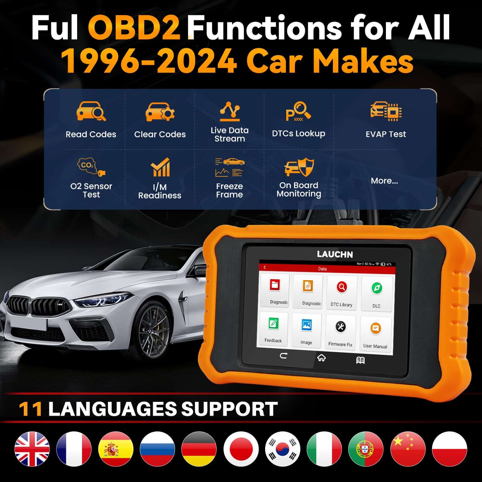 LAUNCH X431 Creader Elite 2.0 Bi-Directional OBD2 Scanner for Chrysler Dodge Jeep - Full System Diagnostic Tool with Live Data & Coding - Perfect for Mechanics & DIY Car Repairs
