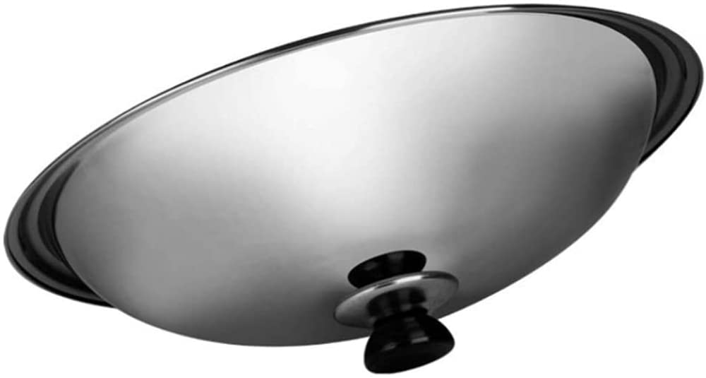 Stainless Steel Cooking Pan Lid 34cm - Replacement Pot Cover with Round Knob Handle for Skillet, Wok & Cookware - Heat Resistant & Anti-Scald Design for Safe Cooking | Perfect for Stovetop, Oven & Kitchen Use