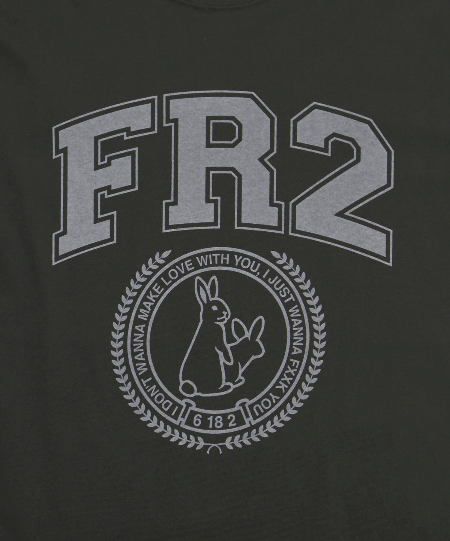 FR2 COLLEGE LOGO T-Shirt for Men - Black Cotton Graphic Tee - Casual Streetwear & Everyday Wear