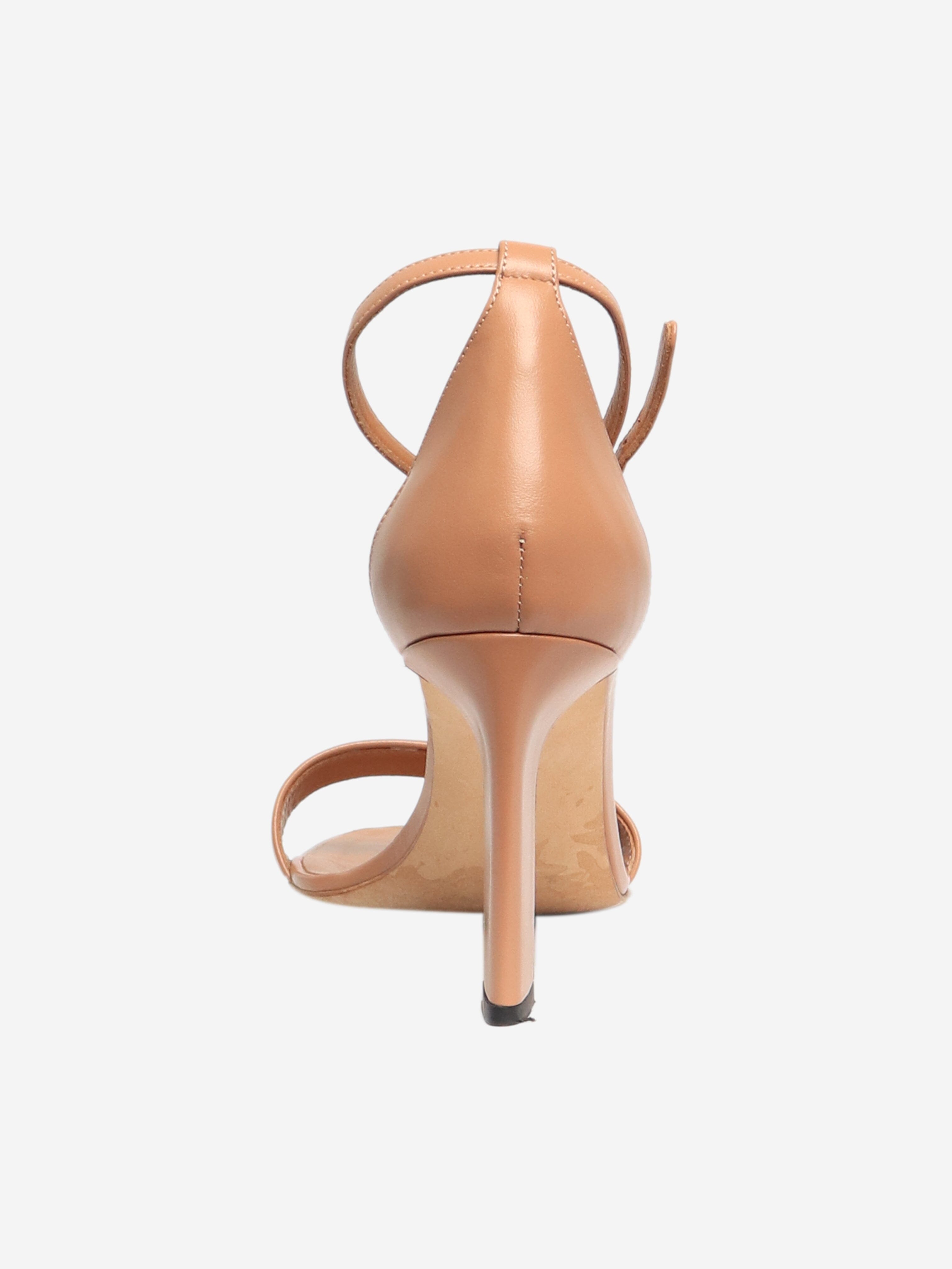 Stylish Blush Leather Sandal Heels - Women's Size EU 41 (US 10) - Perfect for Summer Weddings, Beach Vacations & Date Nights
