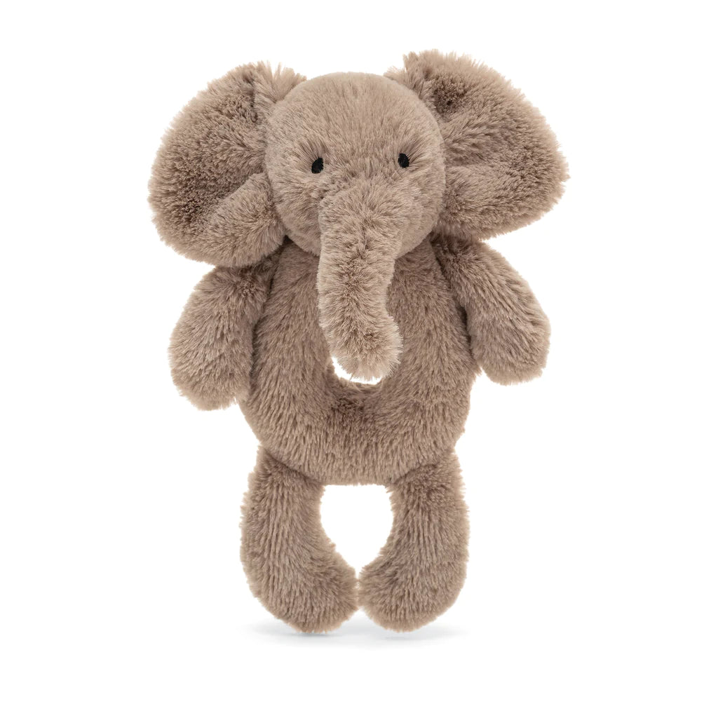 Jellycat Smudge Elephant Ring - Soft Plush Stuffed Animal Toy for Babies & Kids | Perfect for Cuddling, Gifts, Nursery Decor & Sensory Play