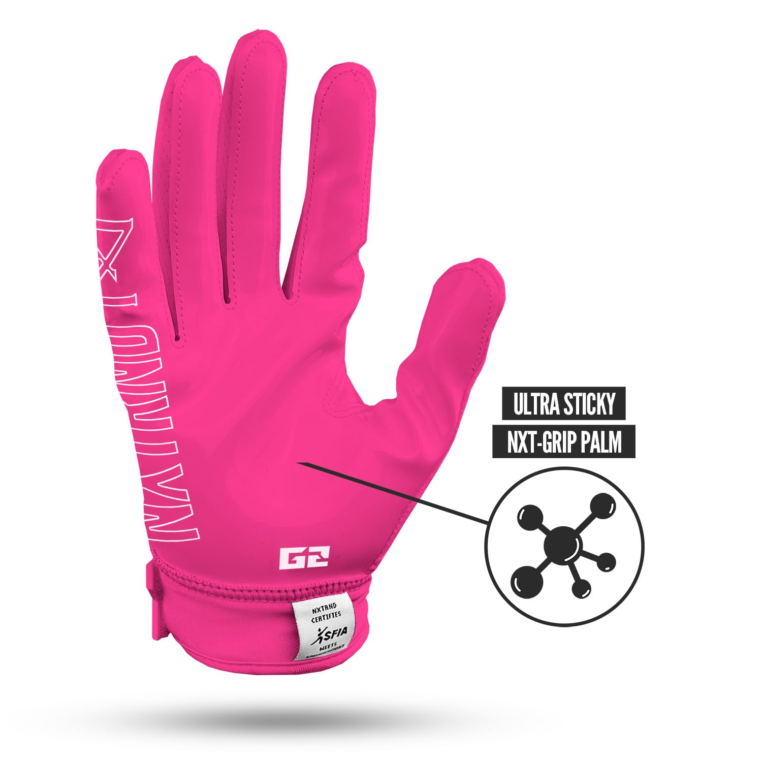 Nxtrnd G2 Football Gloves for Men - Ultra Sticky Elite Receiver Gloves with Enhanced Grip - Perfect for Training, Games & Competitive Play