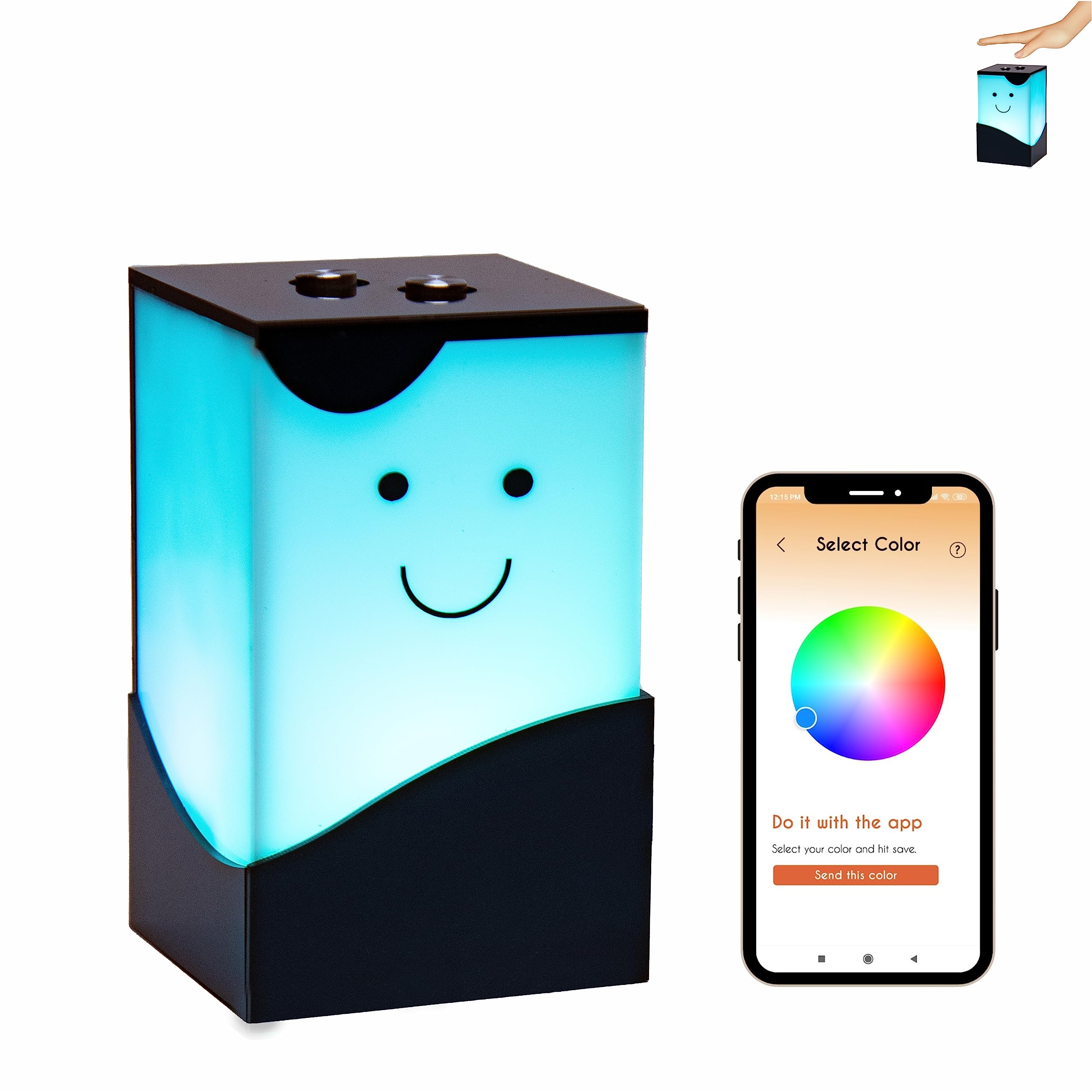 Telepathy® Toddlers Friendship Lamp® - Set of 4 WiFi Connected Long Distance Touch Lamps for Kids | Perfect for Bedrooms, Nursery Decor & Long-Distance Connection Between Loved Ones