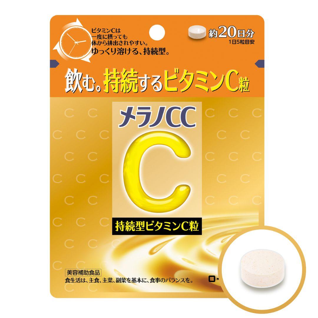 Melano CC Sustained Release Vitamin C 100 Tablets - 20 Day Supply for Skin Brightening & Dark Spot Reduction | Daily Antioxidant Supplement for Glowing Complexion