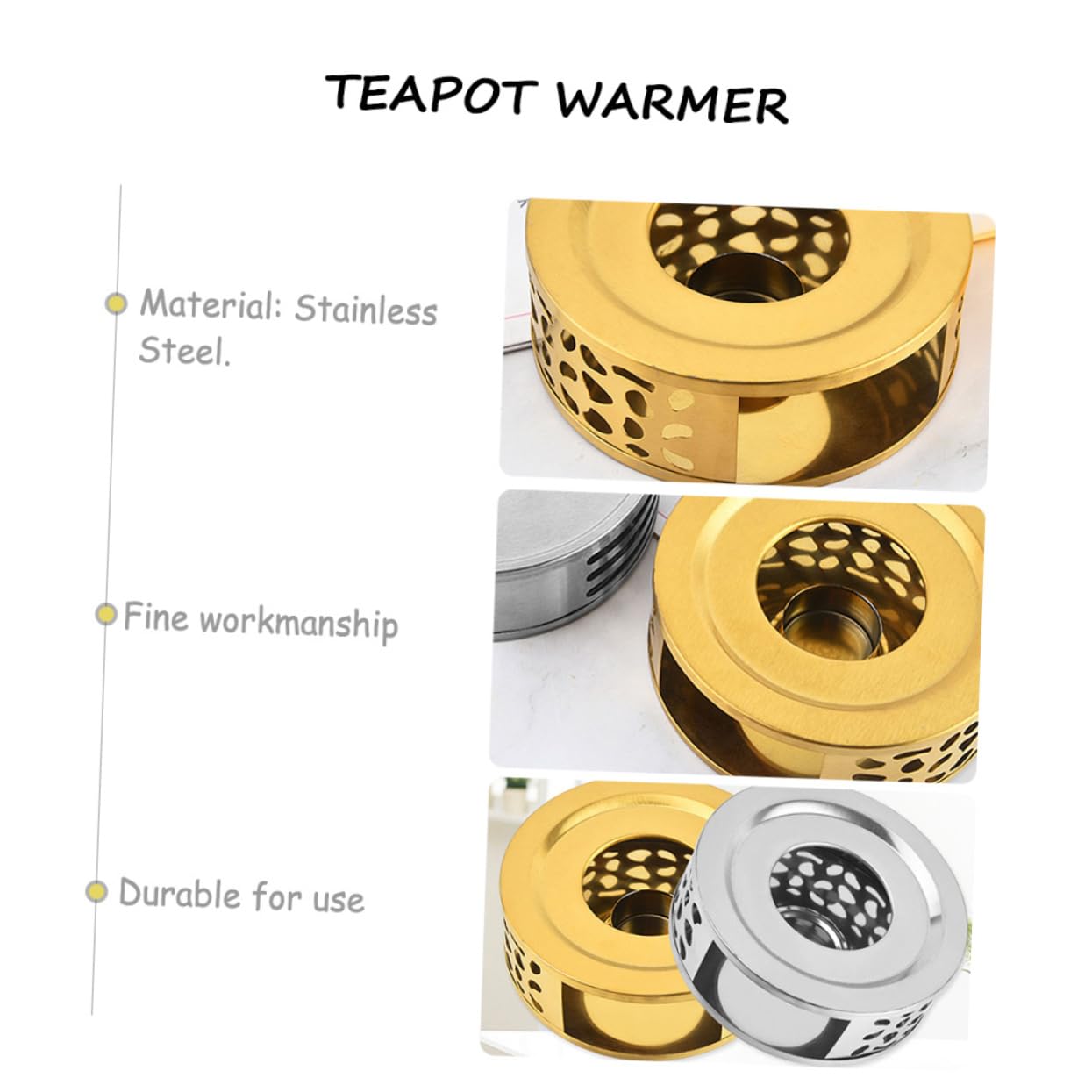 Premium Stainless Steel Teapot Warmer - Electric Tea Kettle Heater Base with Japanese Design - Perfect for Home, Office & Tea Ceremonies