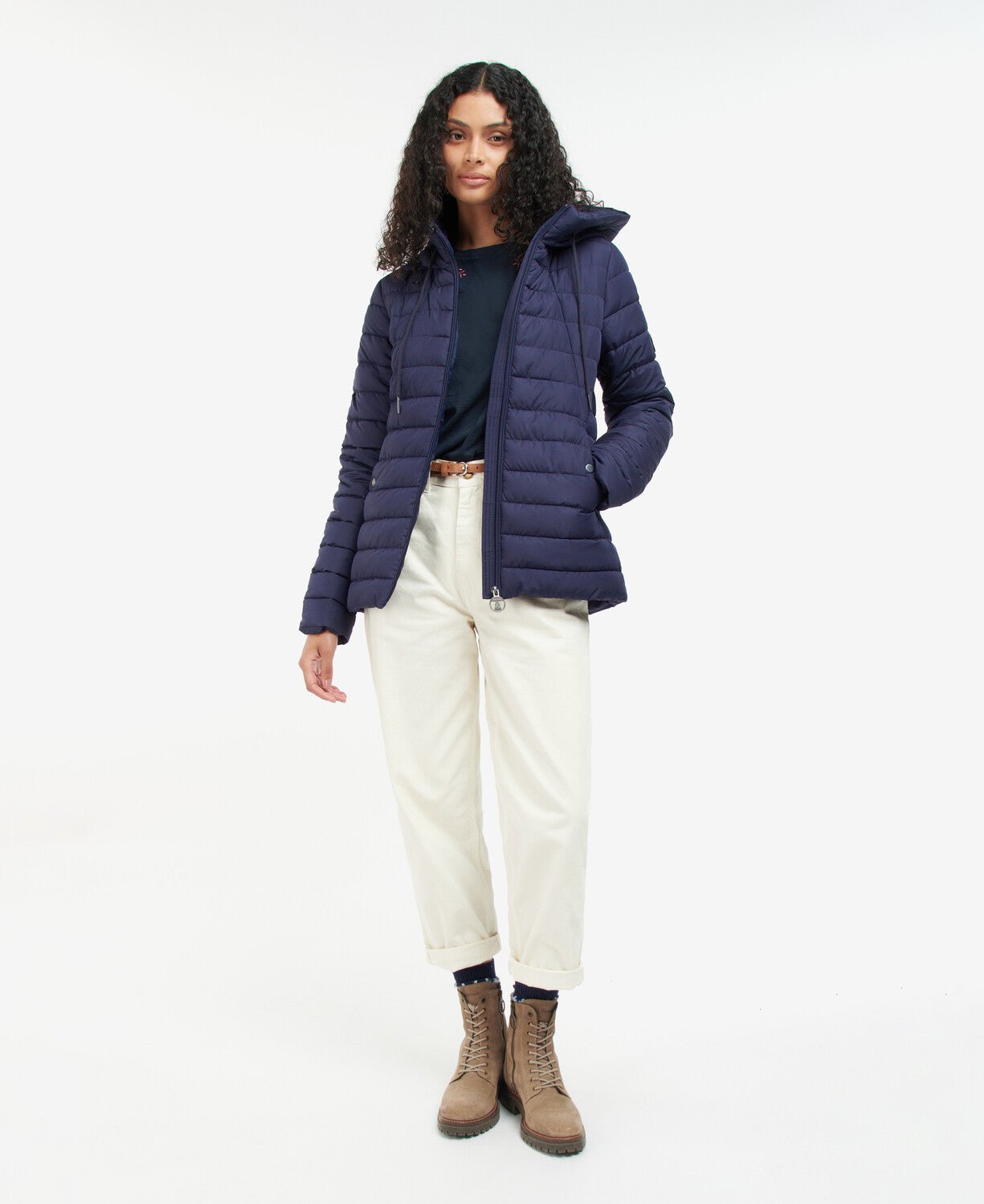 BARBOUR Coraline Quilted Jacket for Women - Waterproof & Lightweight Winter Coat (Ink Blue) | Outdoor Hiking, Casual Wear & City Commute