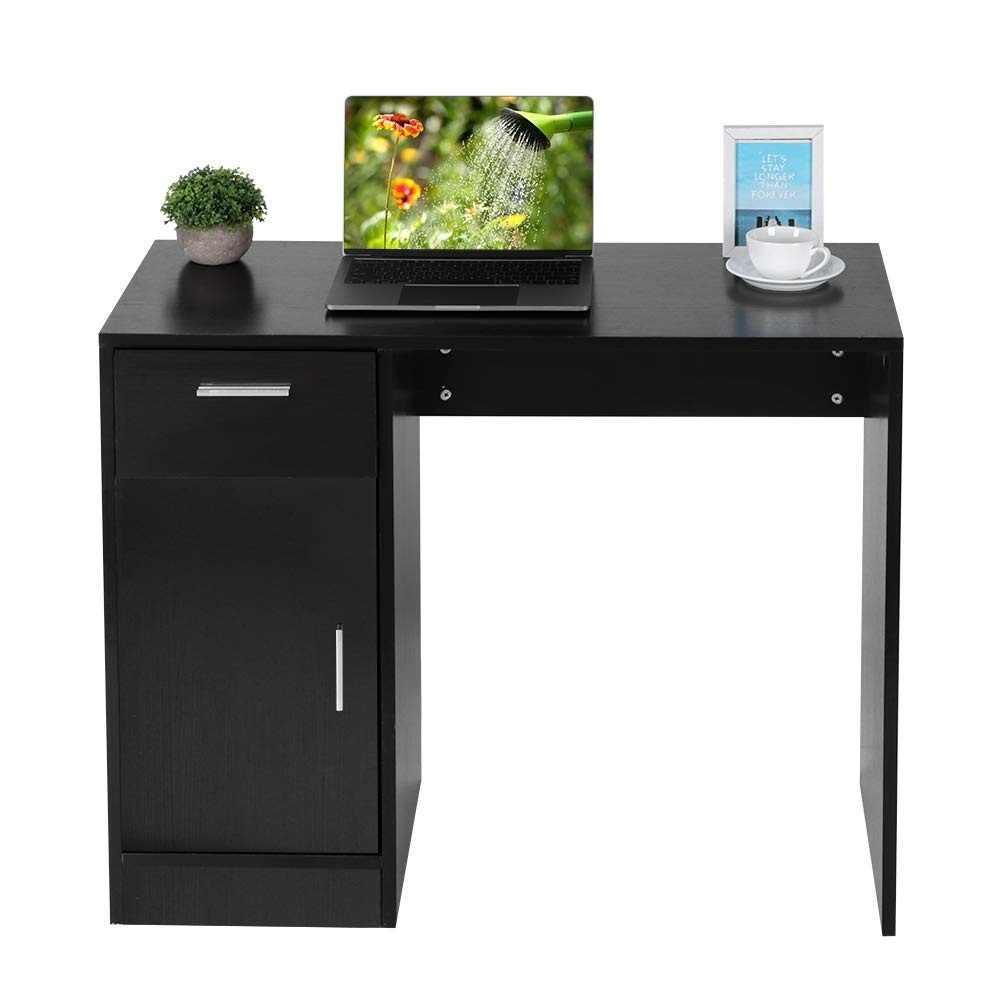 Modern Home Office Computer Desk with 2 Drawers - 35.4