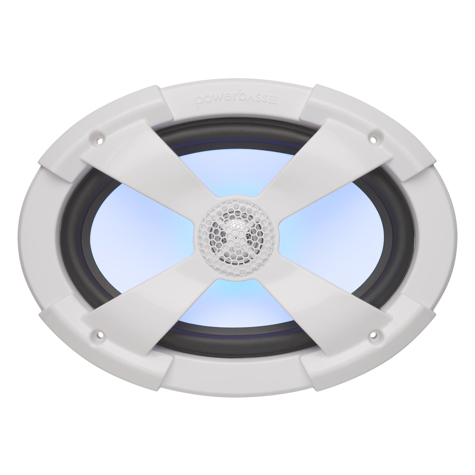 PowerBass XL-69M 6x9 Inch Marine Coaxial Speakers with RGB LED Lighting - Waterproof Boat Audio System for Outdoor & Marine Use - Perfect for Boats, Yachts, and Water Sports Enthusiasts