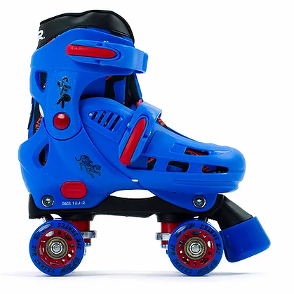 SFR Storm IV Quad Roller Skates for Adults - Blue & Red Outdoor/Indoor Skates for Women & Men - Perfect for Rink, Park, Street Skating & Fitness