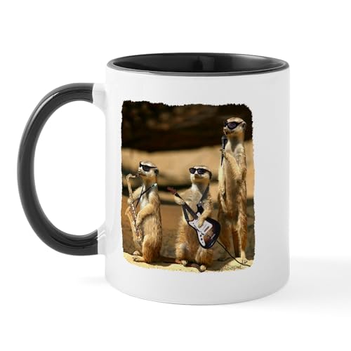 White/Black Inside - Meerkat Trio Mug