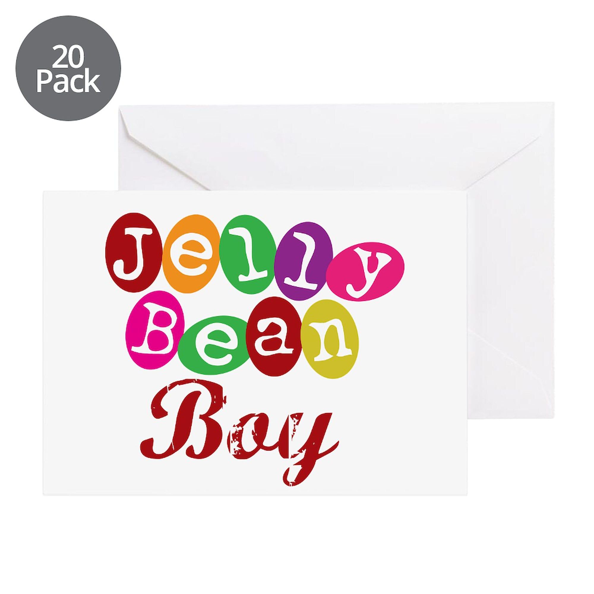 Jelly Bean Boy Greeting Cards (20-Pack) - Blank Inside Note Cards for Birthday, Thank You & Special Occasions - Matte Finish Bulk Stationery for Parties & Gifting